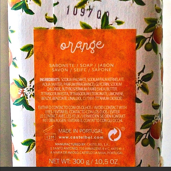 CASTELBEL PORTO ORANGE SCENTED SOAP BAR NEW - Picture 3 of 3